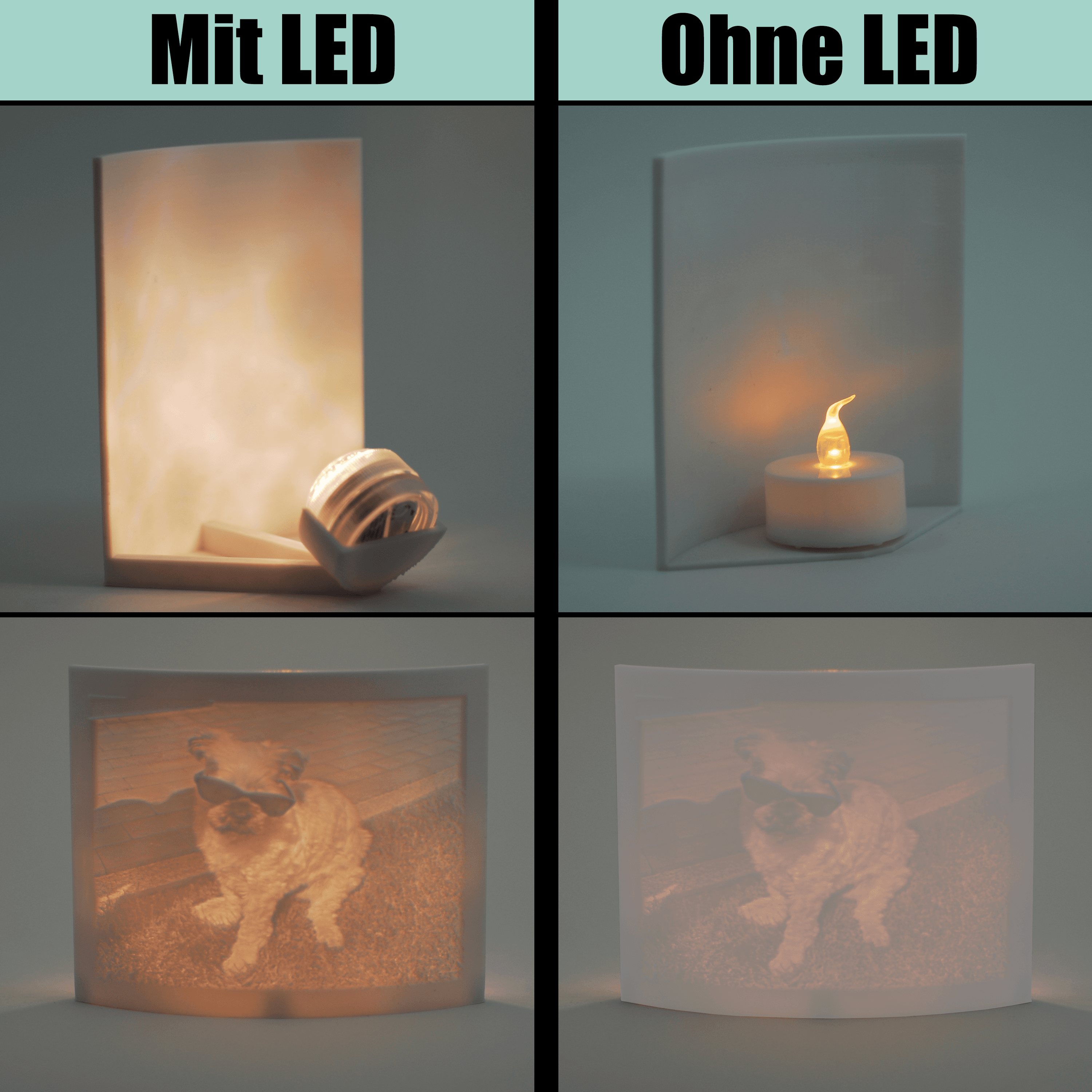 Lithografie Lampe 3D mit eigenem Bildmotiv